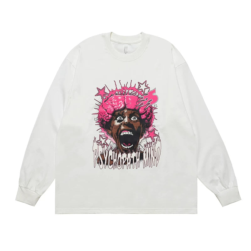 ONSEVENINE "Psychopath Blood" Long-Sleeve Graphic Tee