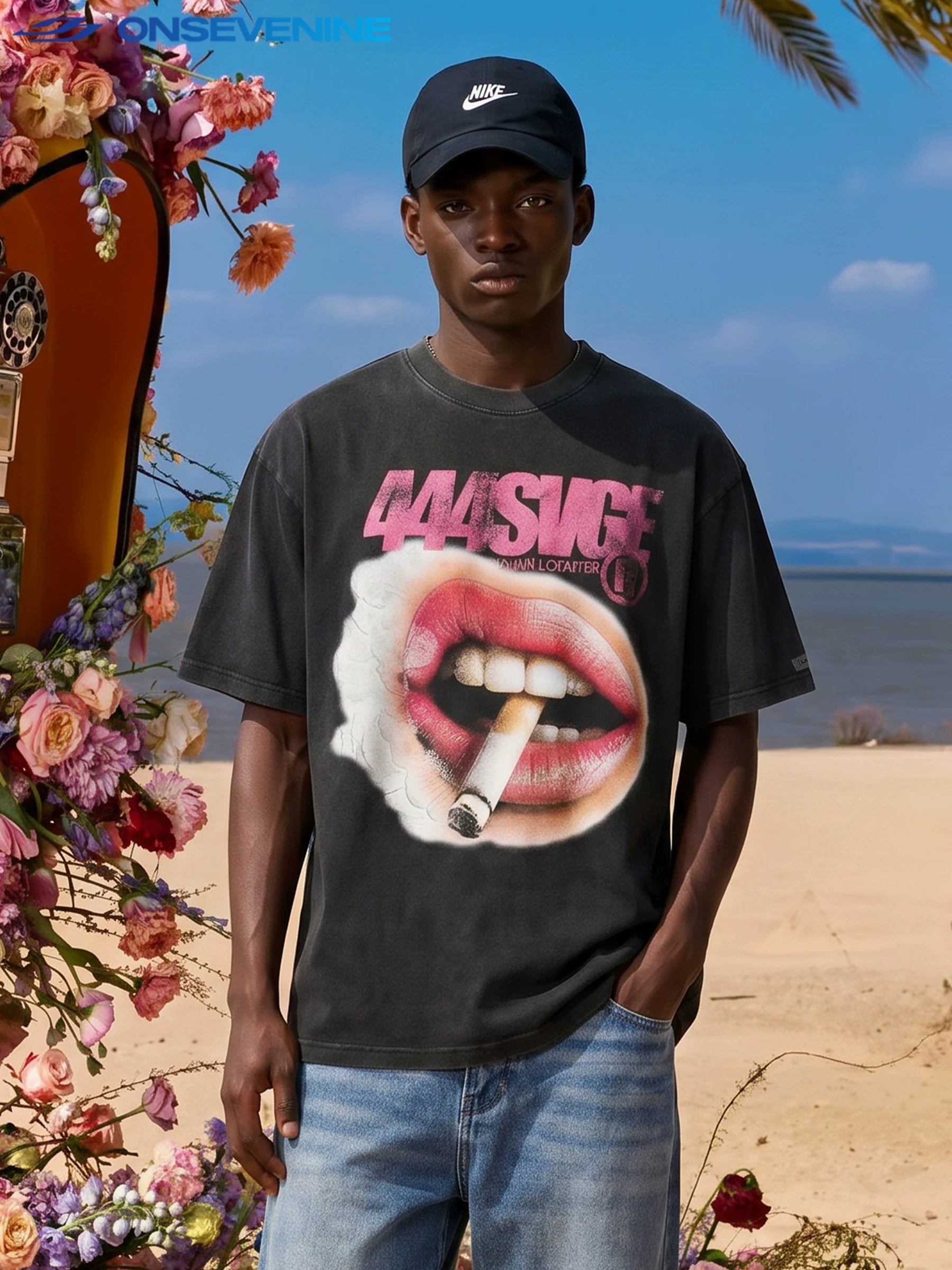 ONSEVENINE "Lips & Cigarette" Graphic Tee Collection