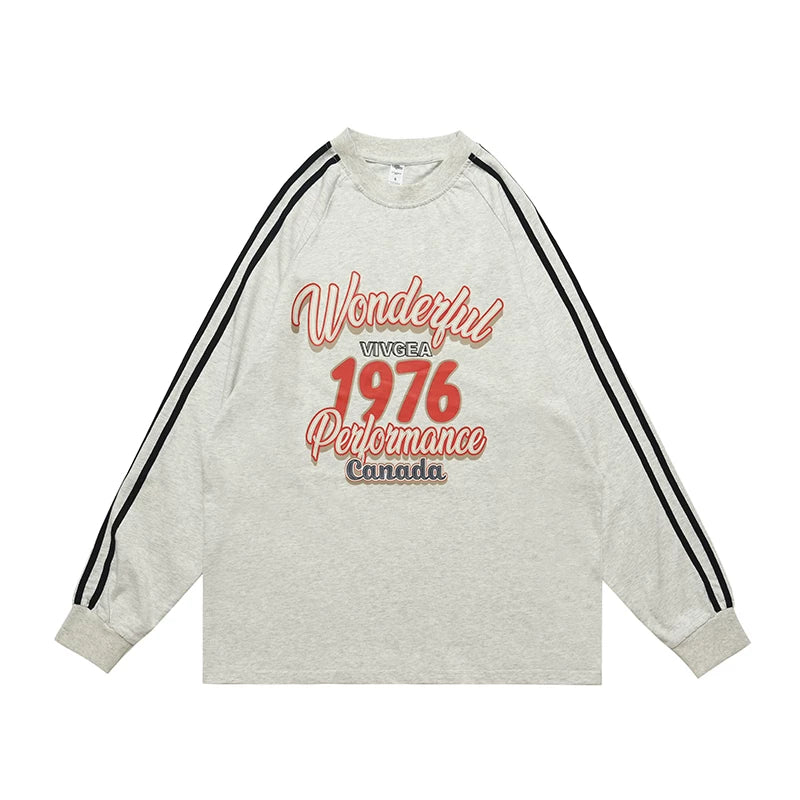 ONSEVENINE "1976 Performance Canada" Vintage Athletic Long-Sleeve Shirt