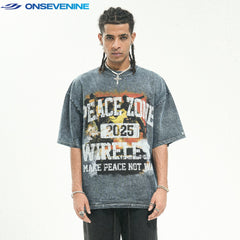 ONSEVENINE "Peace Zone" Graphic Tee