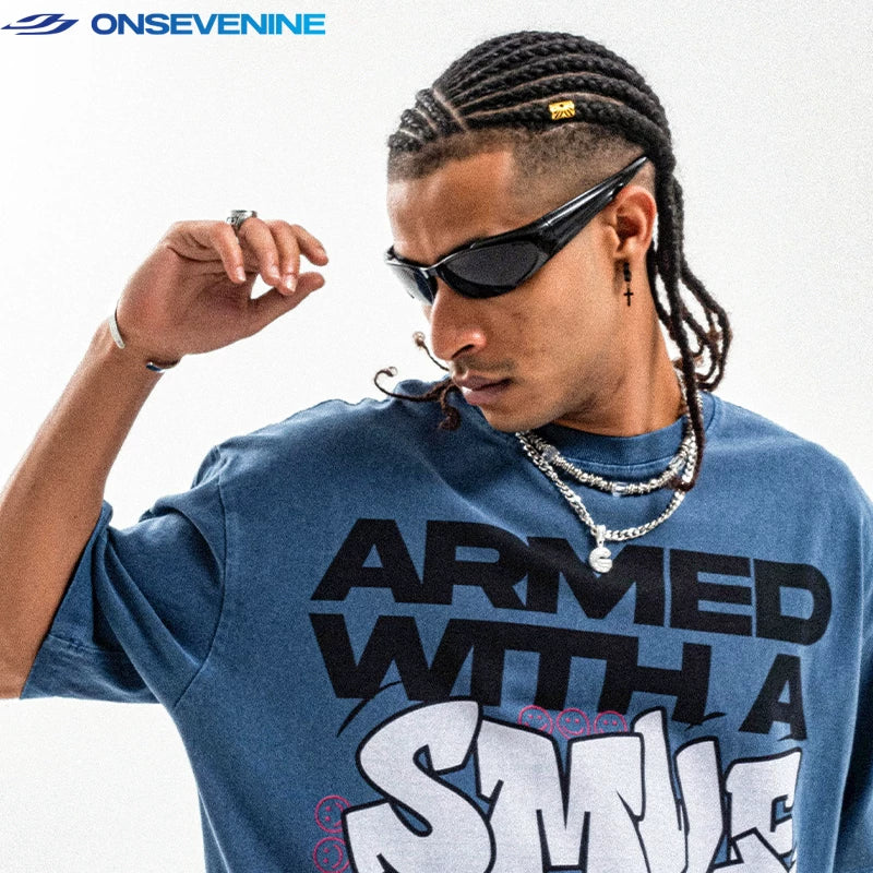 ONSEVENINE "Armed with a Smile" Graphic Tee