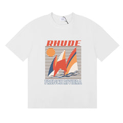 RHUDE French Riviera Graphic Print T-Shirt - White