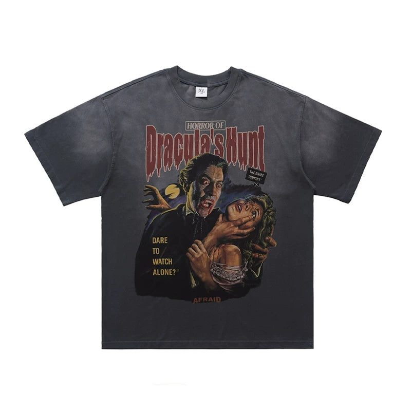 ONSEVENINE "Dracula's Hunt" Horror Graphic Tee