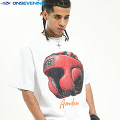 ONSEVENINE "Brave" Boxing Gloves Graphic Tee