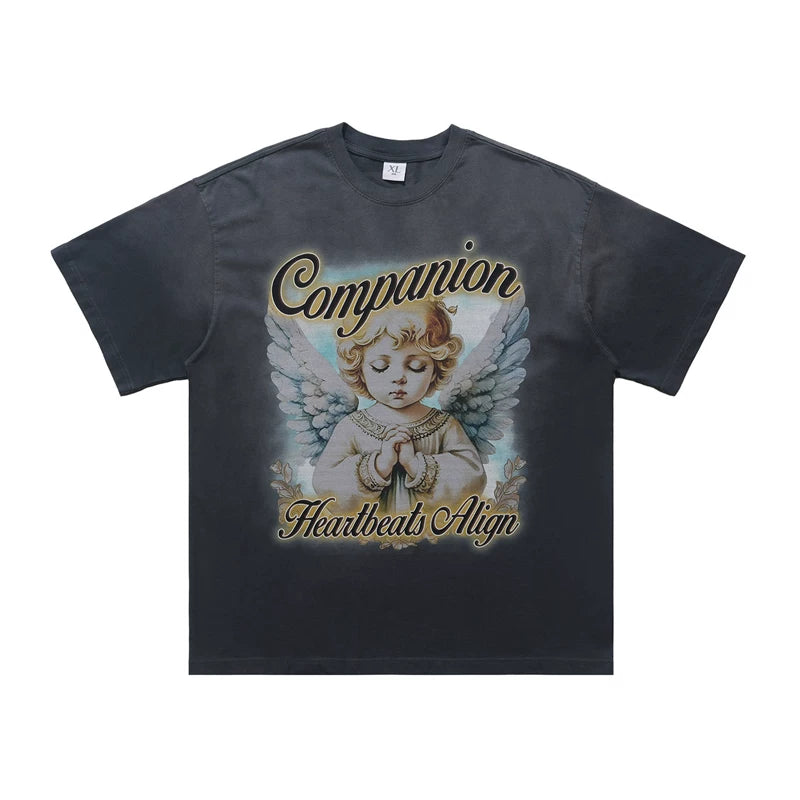 ONSEVENINE "Companion" Praying Cherub Graphic Tee