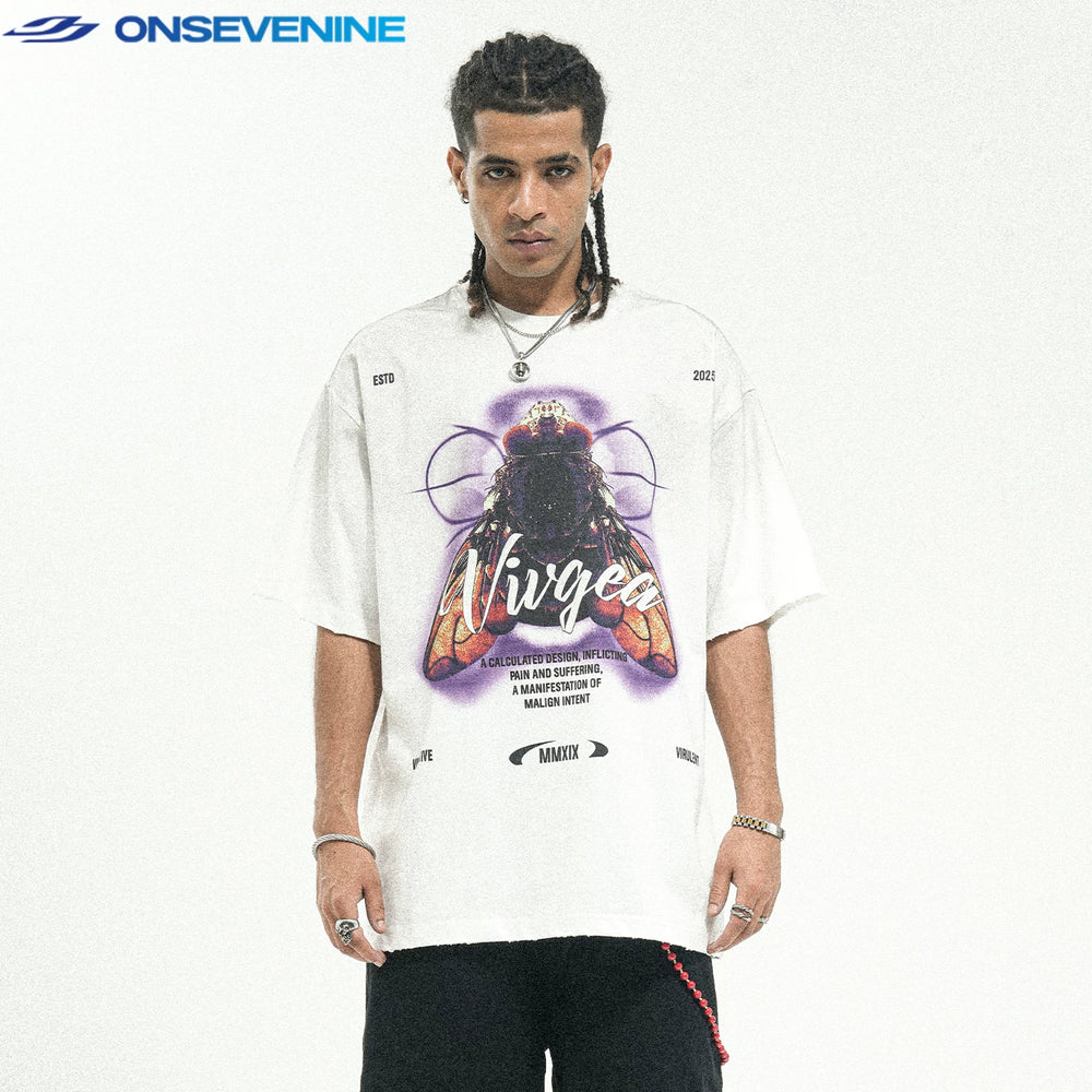 ONSEVENINE "Vivgea" Insect Graphic Tee