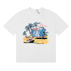 RHUDE Island Graphic Print T-Shirt - White