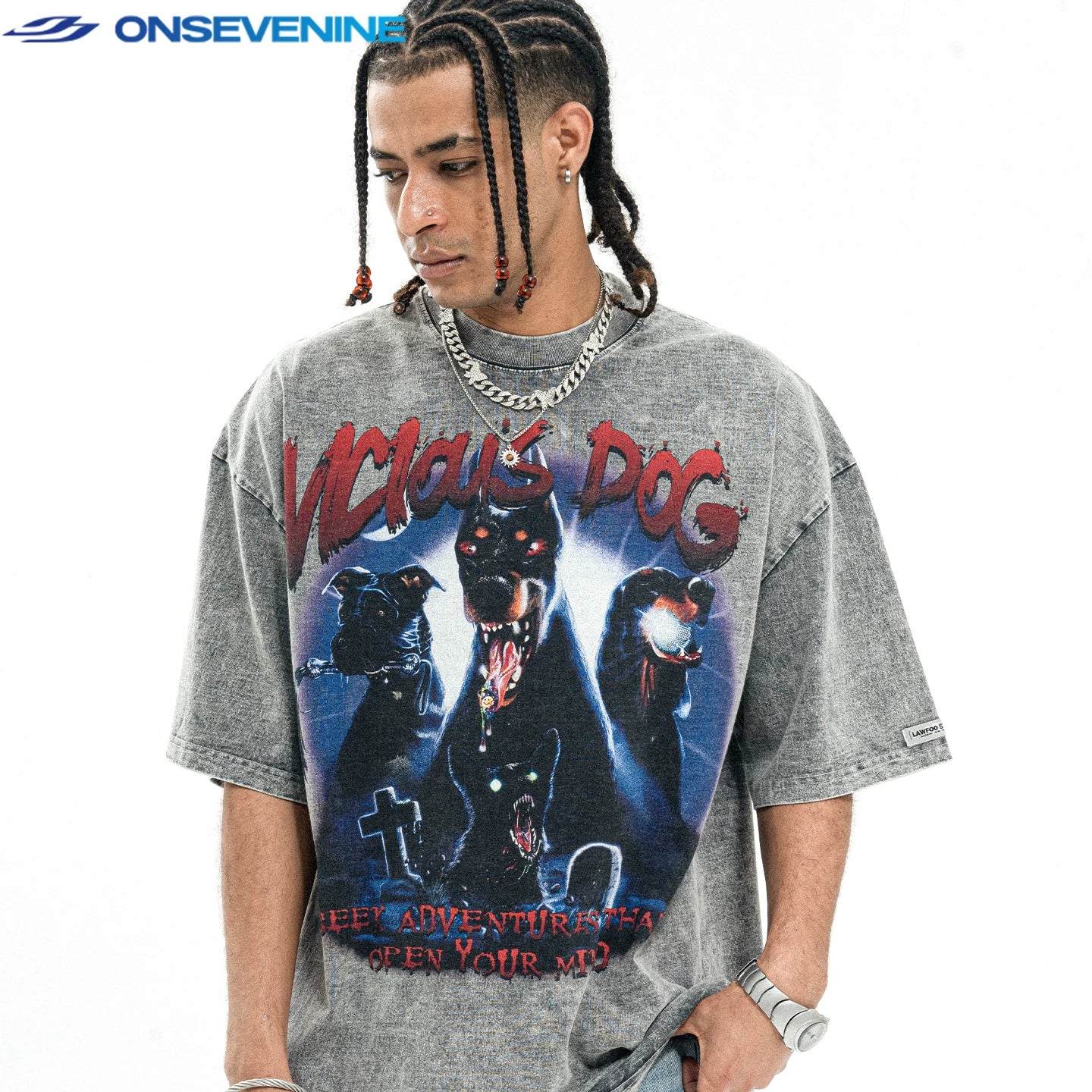 ONSEVENINE "Vicious Dog" Graphic Tee