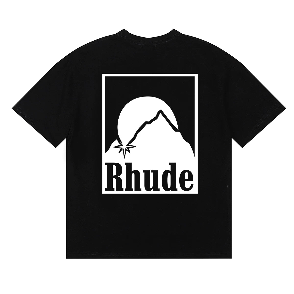 RHUDE Mountain Graphic Print T-Shirt - Black