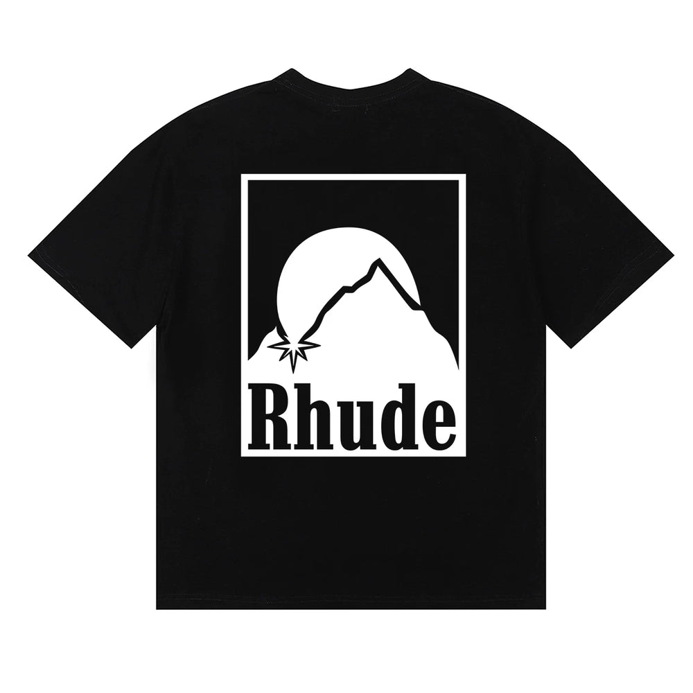 RHUDE Mountain Graphic Print T-Shirt - Black