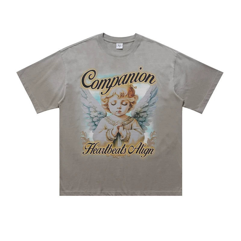 ONSEVENINE "Companion" Praying Cherub Graphic Tee