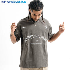 ONSEVENINE Arch Branding Minimalist Graphic Tee