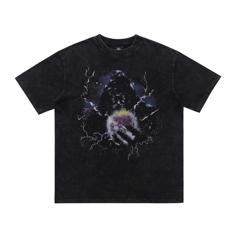 ONSEVENINE Wizard & Crystal Ball Graphic Tee