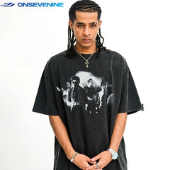ONSEVENINE Vintage Band Photo Graphic Tee