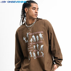 ONSEVENINE "Musical Instrument / Hello Everyone" Long-Sleeve Graphic Tee