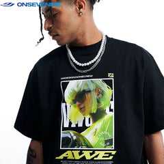 ONSEVENINE Cyber-Portait Graphic Tee