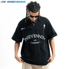 ONSEVENINE Arch Branding Minimalist Graphic Tee
