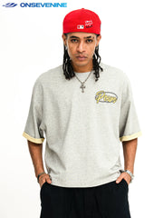 ONSEVENINE "Pours" Script Graphic Tee