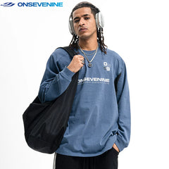 ONSEVENINE "Professional Football Club" Blue Long-Sleeve Shirt