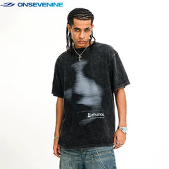 ONSEVENINE "Entrance" Glitch Graphic Tee
