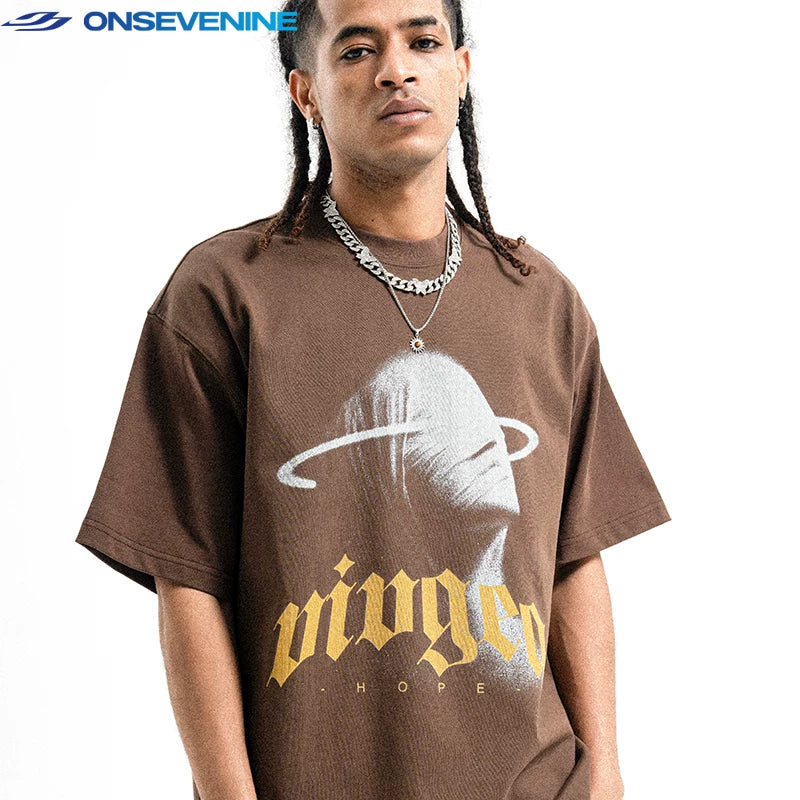 ONSEVENINE Abstract Head Graphic Tee