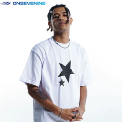 ONSEVENINE Dual Star Graphic Tee