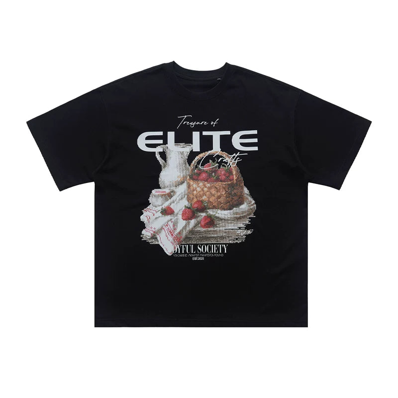 ONSEVENINE "Elite Crafts" Strawberry Basket Graphic Tee