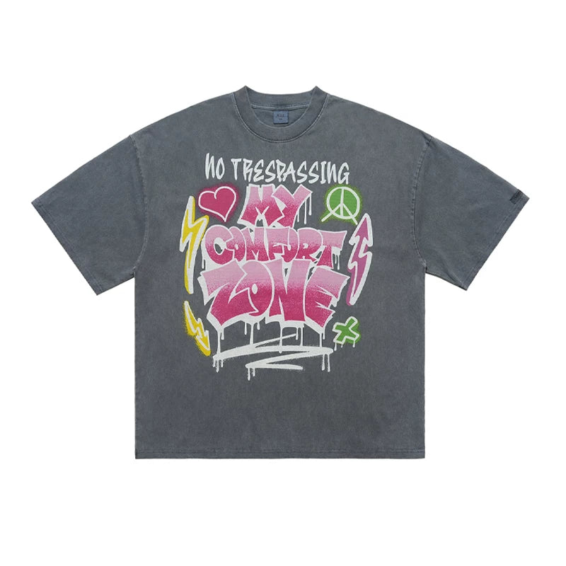 ONSEVENINE "My Comfort Zone" Graffiti Graphic Tee