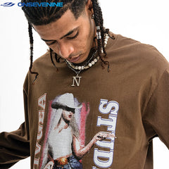 ONSEVENINE "VIVGEA Studio" Cowgirl Graphic Tee