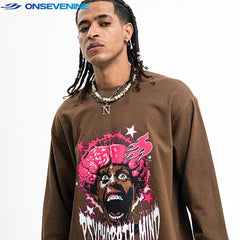 ONSEVENINE "Psychopath Blood" Long-Sleeve Graphic Tee