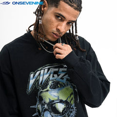ONSEVENINE "VIVGEA" Spiked-Goggles Graphic Tee