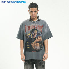 ONSEVENINE "Dracula's Hunt" Horror Graphic Tee