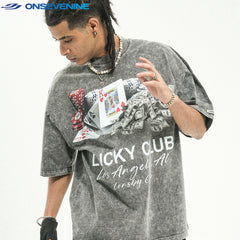 ONSEVENINE "Lucky Club" Casino Graphic Tee