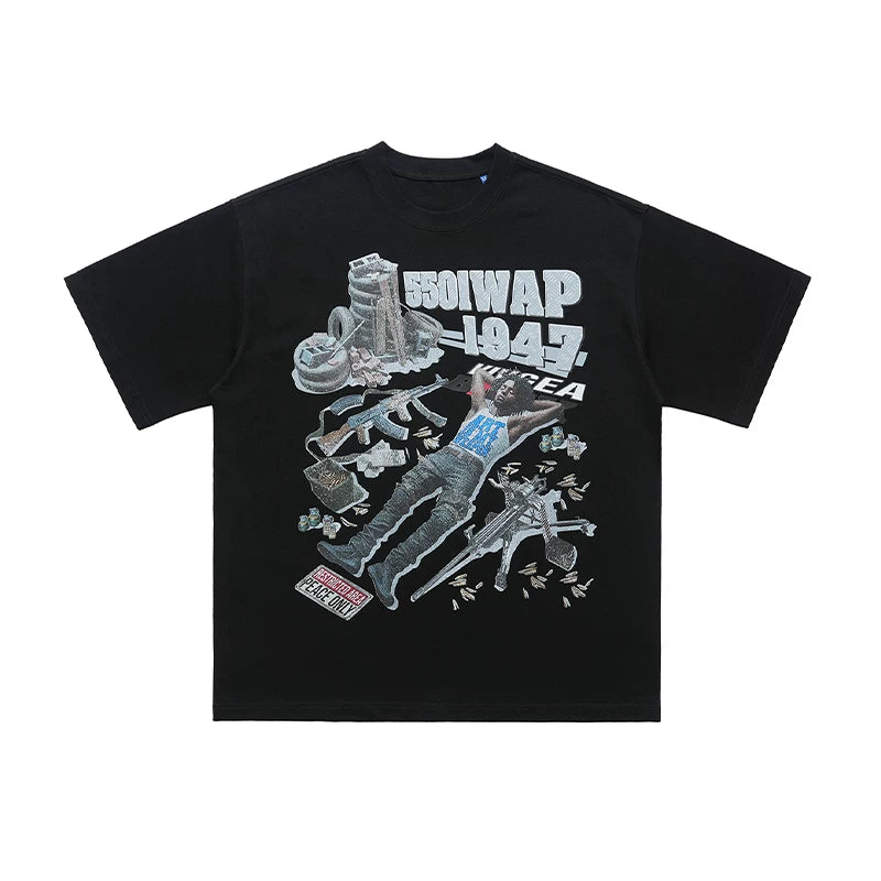 ONSEVENINE "550IWAP 1947" Collage Graphic Tee