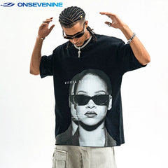 ONSEVENINE Celebrity Portrait Graphic Tee