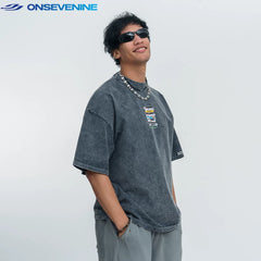 ONSEVENINE Stacked Tape Graphic Tee