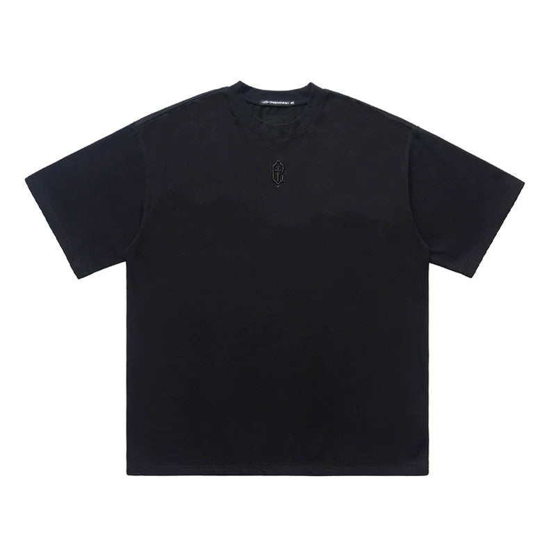 ONSEVENINE Gothic Embroidered Brown Tee