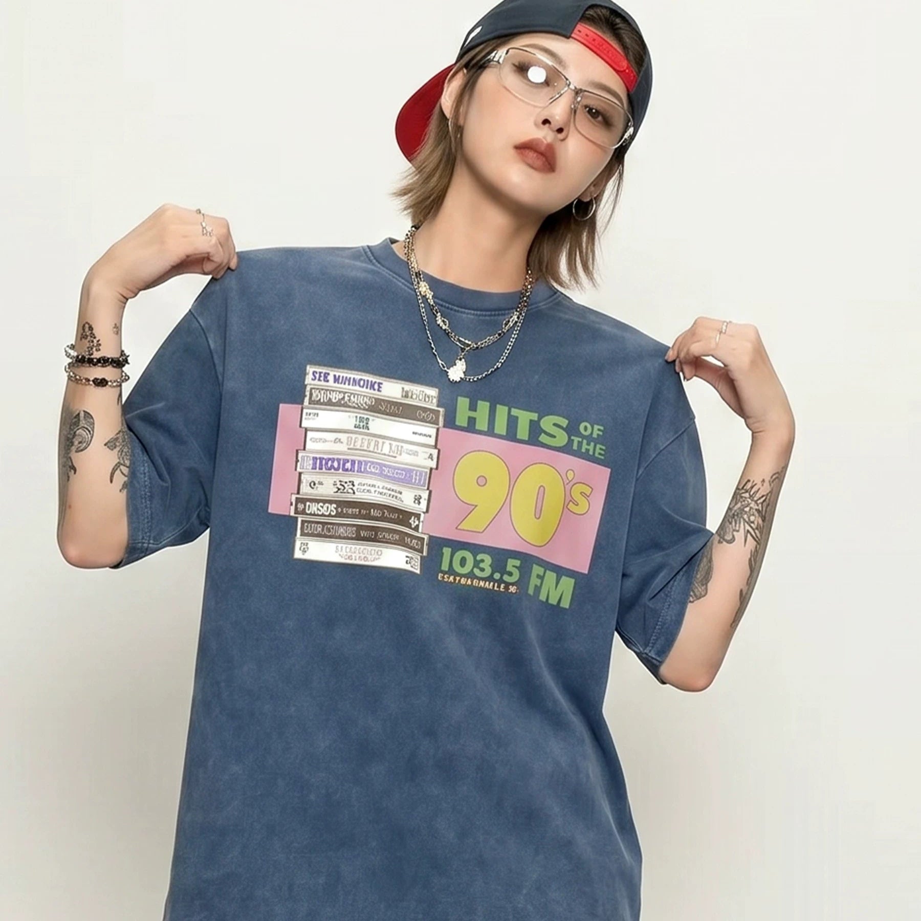 ONSEVENINE "Hits of the 90's" Cassette Tape Graphic Tee