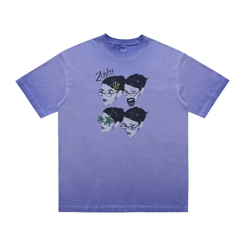 ONSEVENINE Four-Panel Portrait Graphic Tee