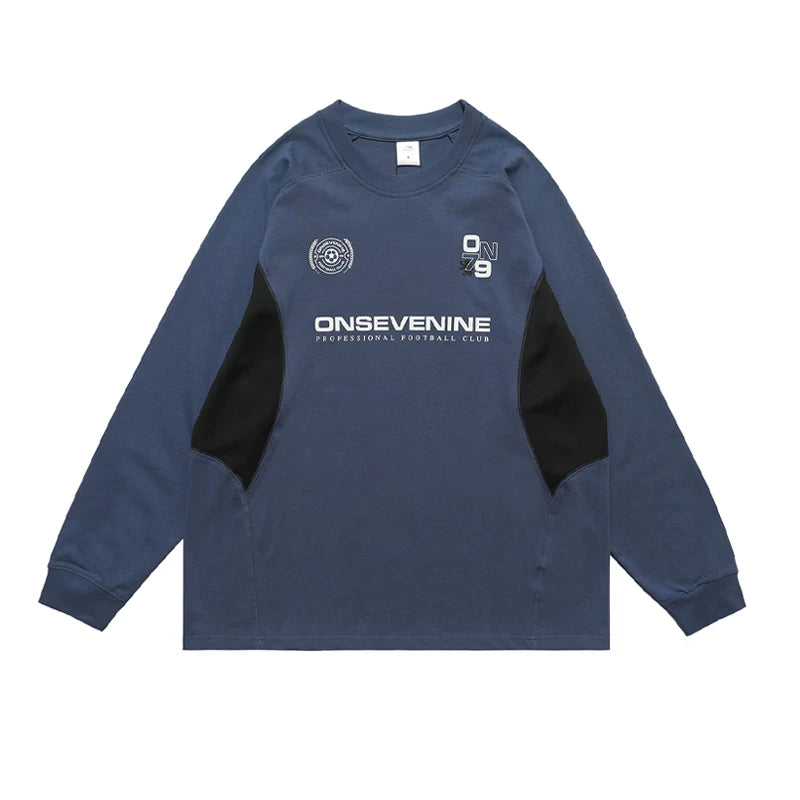 ONSEVENINE "Professional Football Club" Blue Long-Sleeve Shirt