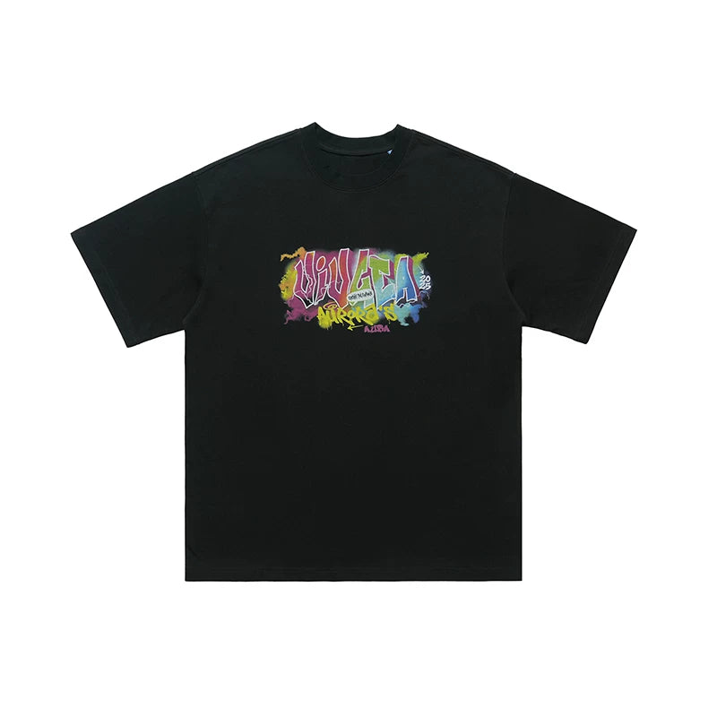 ONSEVENINE Graffiti Airbrush Back-Graphic Tee