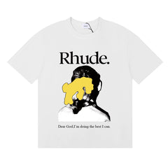 RHUDE "Dear God" Graphic Print T-Shirt - White