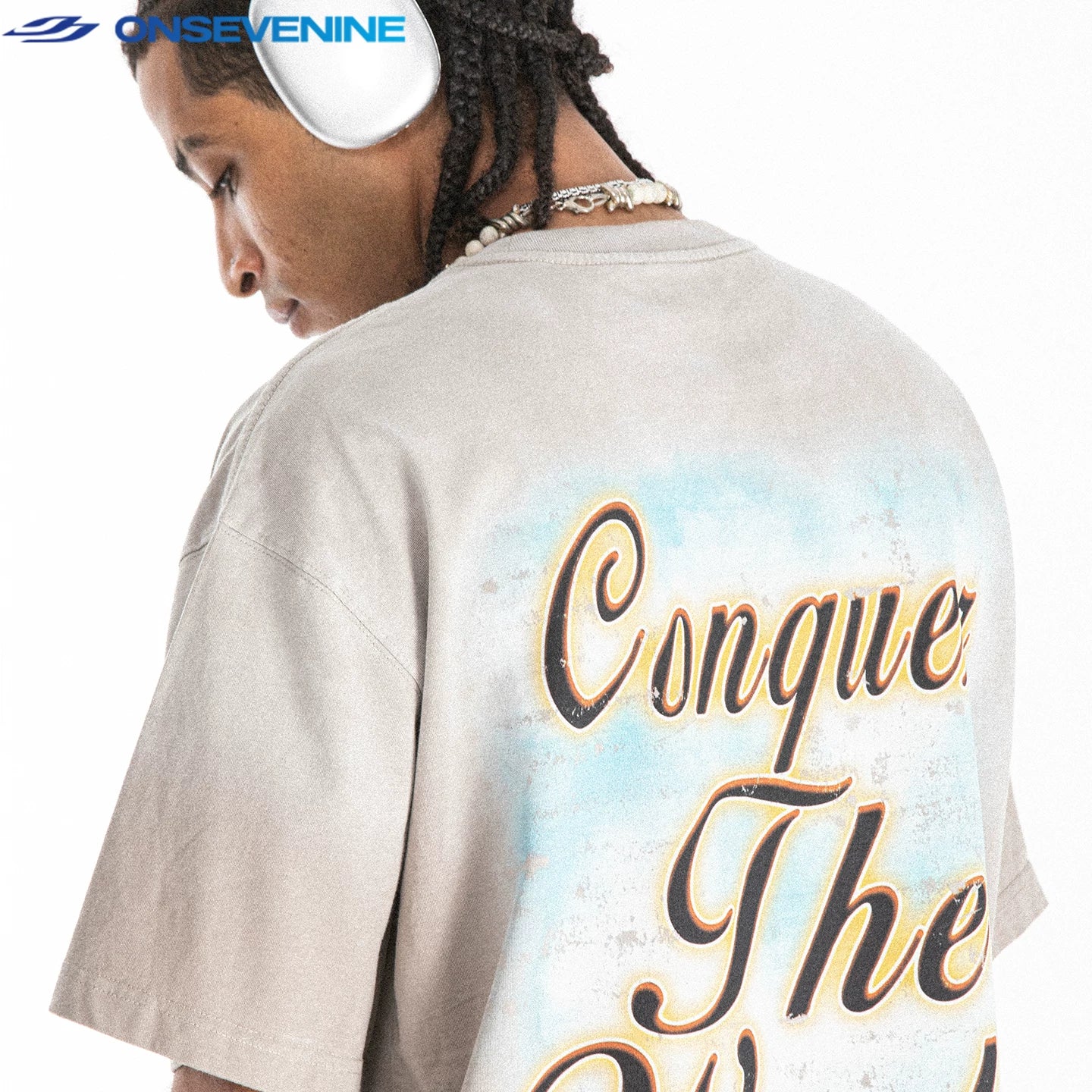 ONSEVENINE "Companion" Praying Cherub Graphic Tee