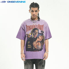 ONSEVENINE "Dracula's Hunt" Horror Graphic Tee