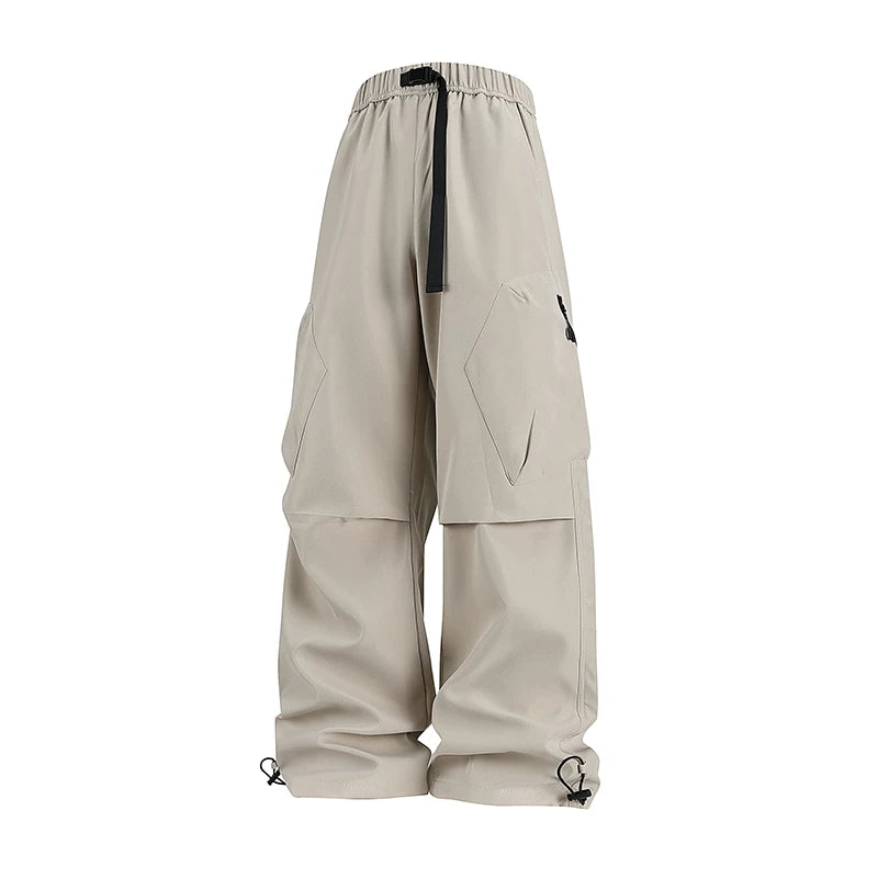 ONSEVENINE Built-In Belt Cargo Trousers