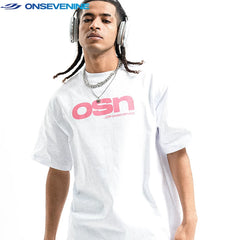 ONSEVENINE "osn" Yellow Logo Graphic Tee