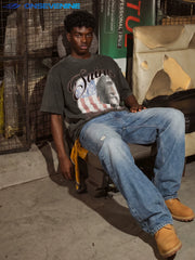 ONSEVENINE "Saints" Flag & Portrait Graphic Tee