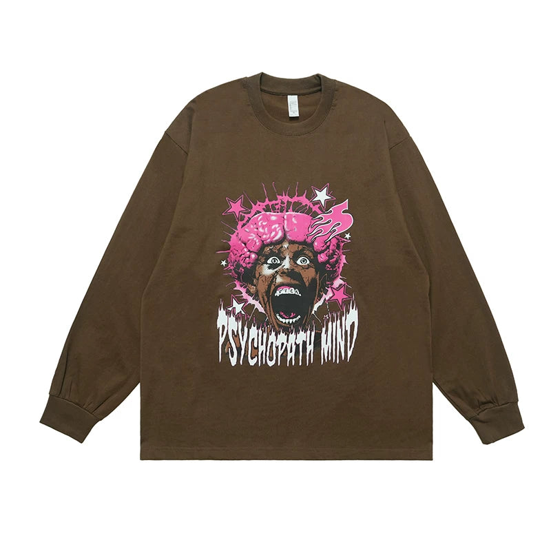 ONSEVENINE "Psychopath Blood" Long-Sleeve Graphic Tee