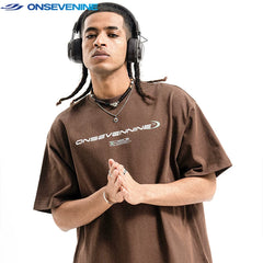 ONSEVENINE Tech-Font Minimalist Logo Tee