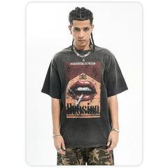 ONSEVENINE "Erosion" Lips & Cigarette Graphic Tee